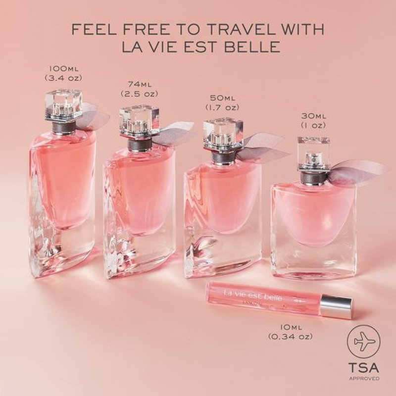 Lancôme La Vie Est Belle Eau de Parfum Set - Long-Lasting Fragrance with Iris, Patchouli & Vanilla - 3.4 Fl Oz & 0.34 Fl Oz