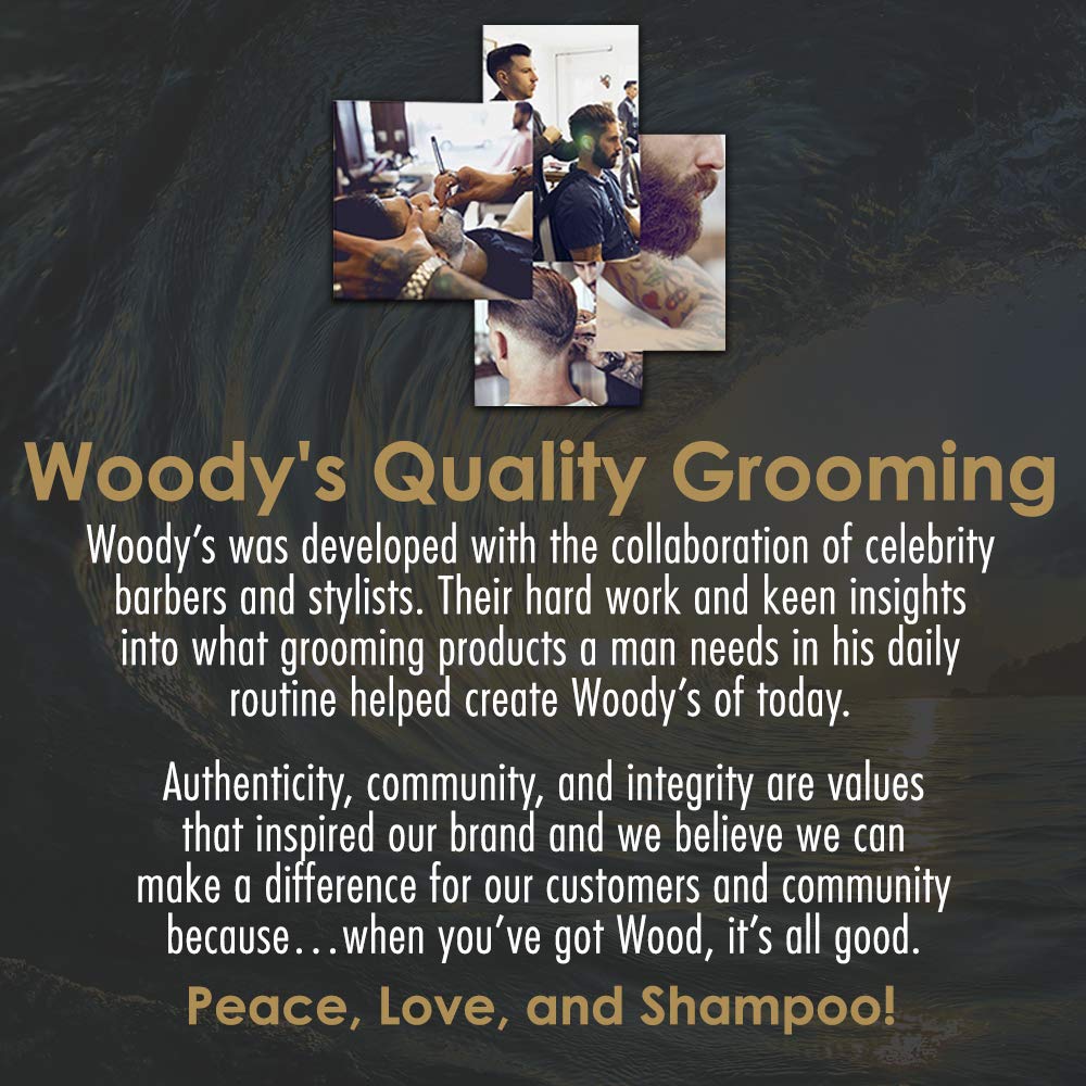 Woody's Pomade for Men - Strong Hold Water-Based Hair Styling Cream for Classic Looks | 3.4 oz, 2 Pack