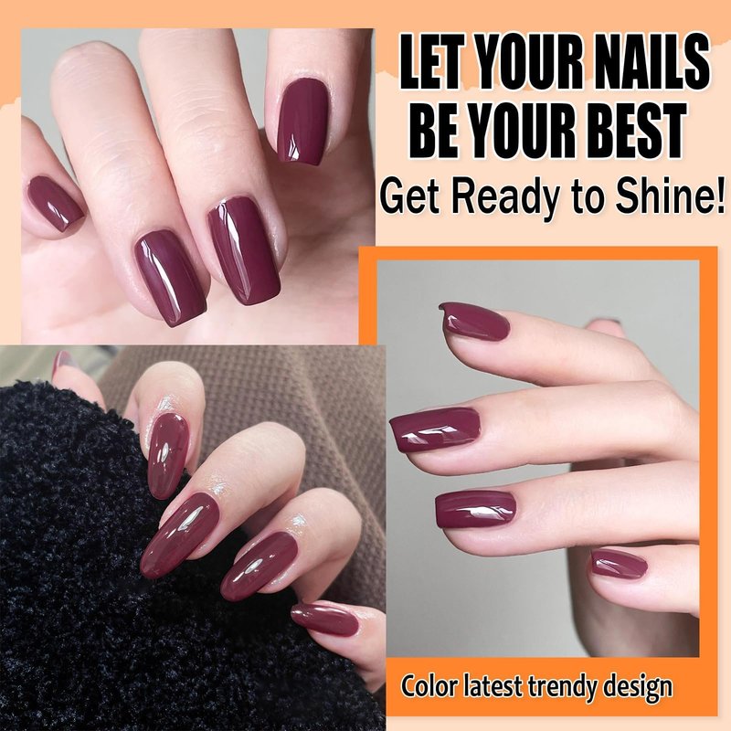 Wimocasy Quick Dry Nail Polish Crimson Summer Nail Lacquer 0.41fl oz Regular Insta Dry Nail Polish 12ML For Nail Art Salon Home,#21-2