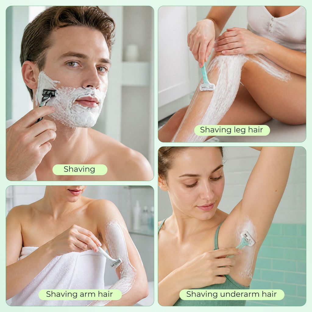SLequipo Pack of 20 Disposable Shaving Cream Bulk, Individually Wrapped, 10g/0.35 oz, Travel Size Hotel Toiletries Amenities
