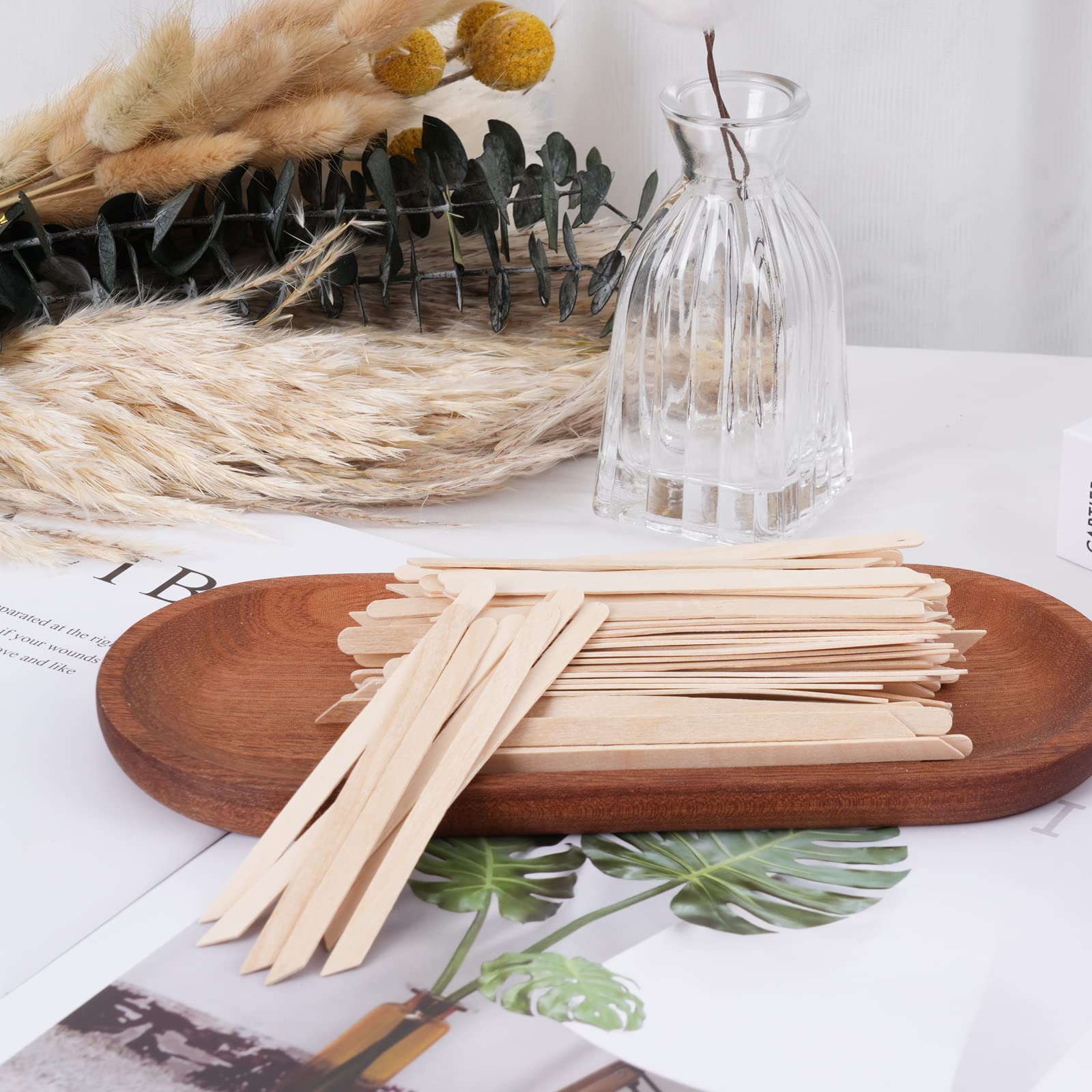 MMonDod 1200 Pcs Wooden Wax Spatulas, Small Waxing Applicator Sticks