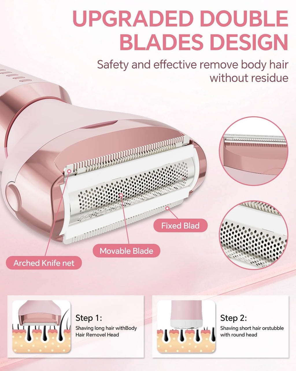 SilkGlow 4-in-1 Electric Razors for Women Men, Bikini Trimmer & Body Shaver