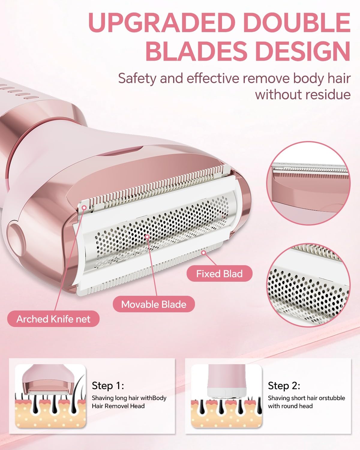 SilkGlow 4-in-1 Electric Razors for Women Men, Bikini Trimmer & Body Shaver