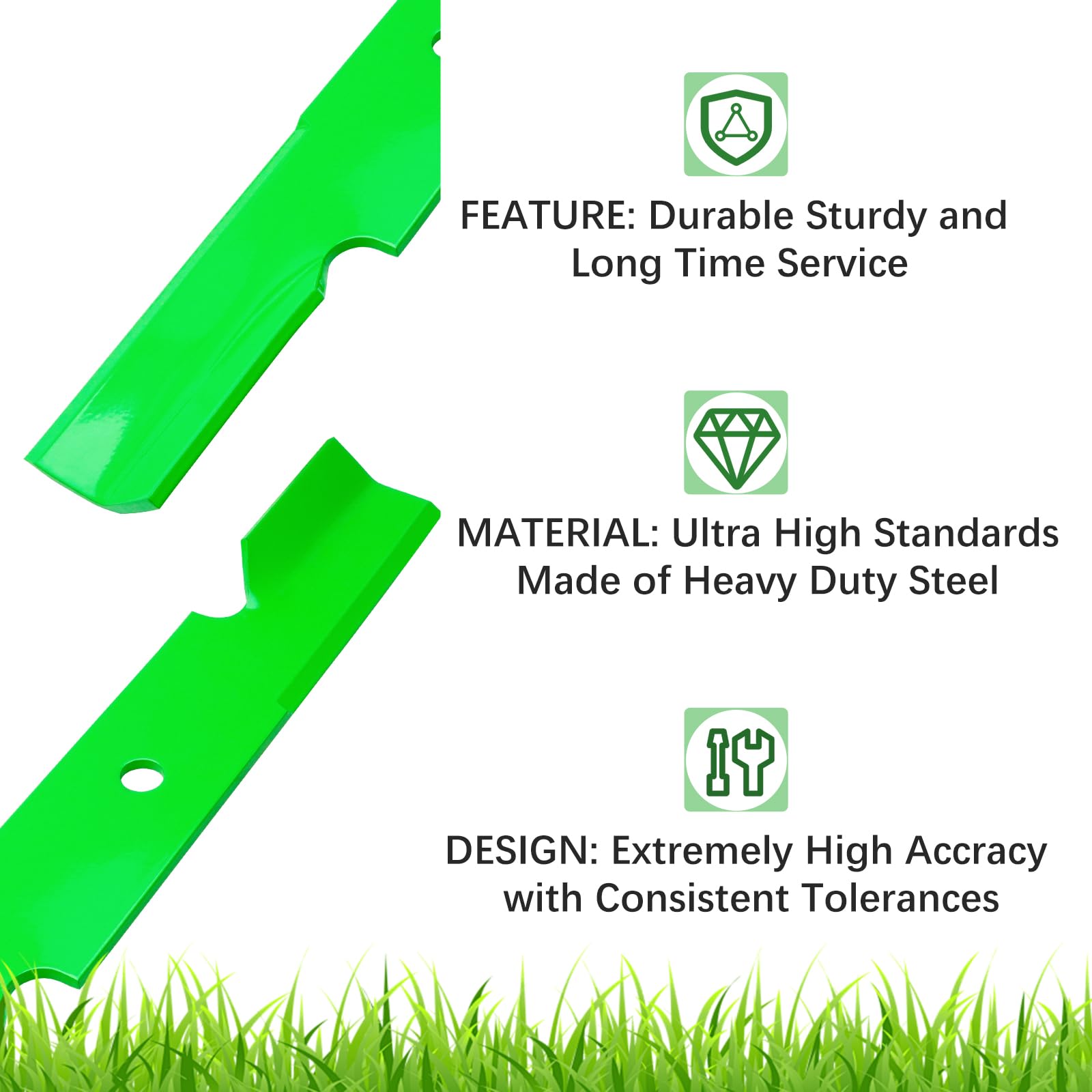 JYLEYJ 482877 481706 48110 High Lift Blade for 48" Scag Freedom Z Liberty Z Tiger Cub Exmark 48 Mower Deck Replace Hus tler 601123 Bad Boy 038-5350-00 (3 Pack)