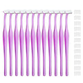 12 PCS Small Eyebrow Razors, Mini Face Shavers Facial Hair Removal Eye Brow Razors Microblades Eyebrow Shaper Beauty Tools Accessories for Women Men Use (Purple)