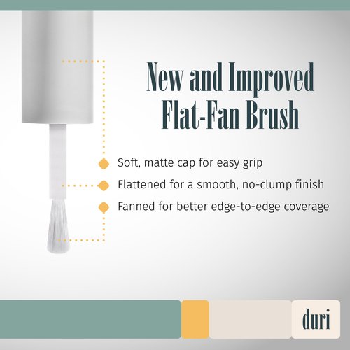 duri 4 Blank Nail Polish, Pure White, Ful Coverage, Quick Drying, Lasting, 0.45 Fl Oz
