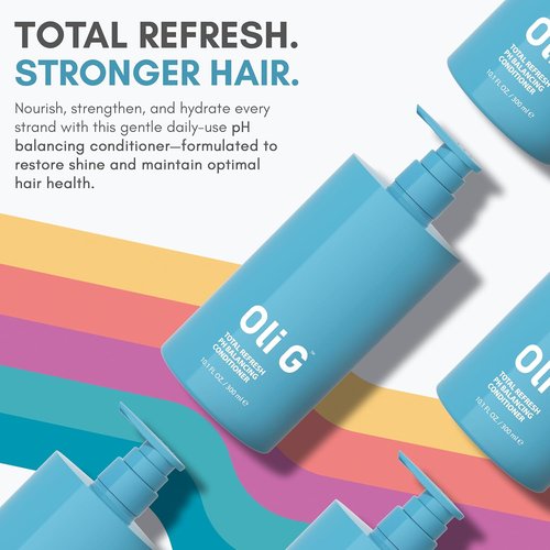 Oli G Total Refresh pH Balancing Hair Conditioner - Lightweight Daily Formula with Marula Oil & Shea Butter - 10 fl oz