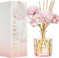 COCORRÍNA Reed Diffuser - Sandalwood Rose Home Fragrance Set | 8.5 Fl. Oz with 8 Sticks for Bedroom & Office Decor