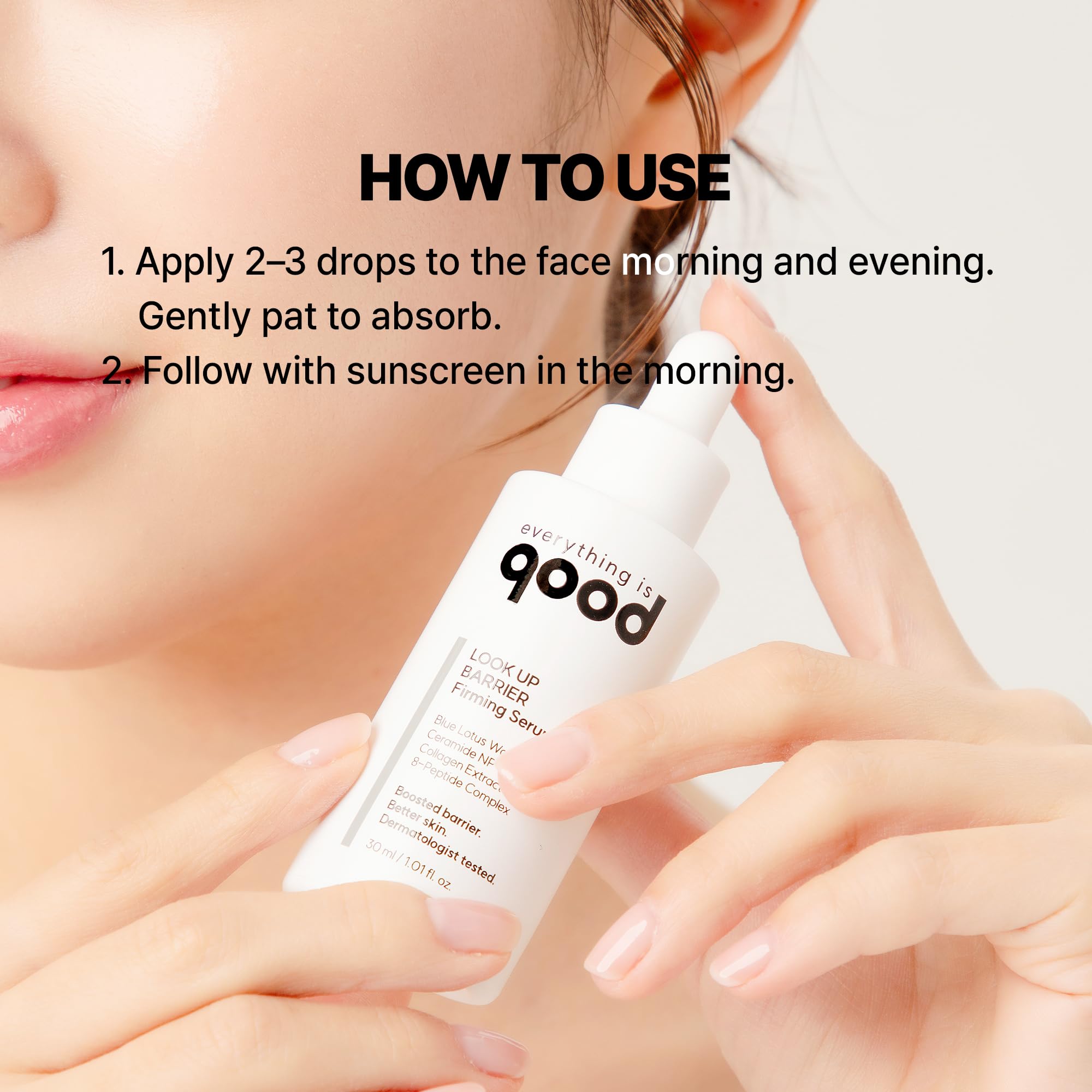 everything is good LOOK UP BARRIER Firming Serum– Vegan Collagen Peptide Hydrating Formula