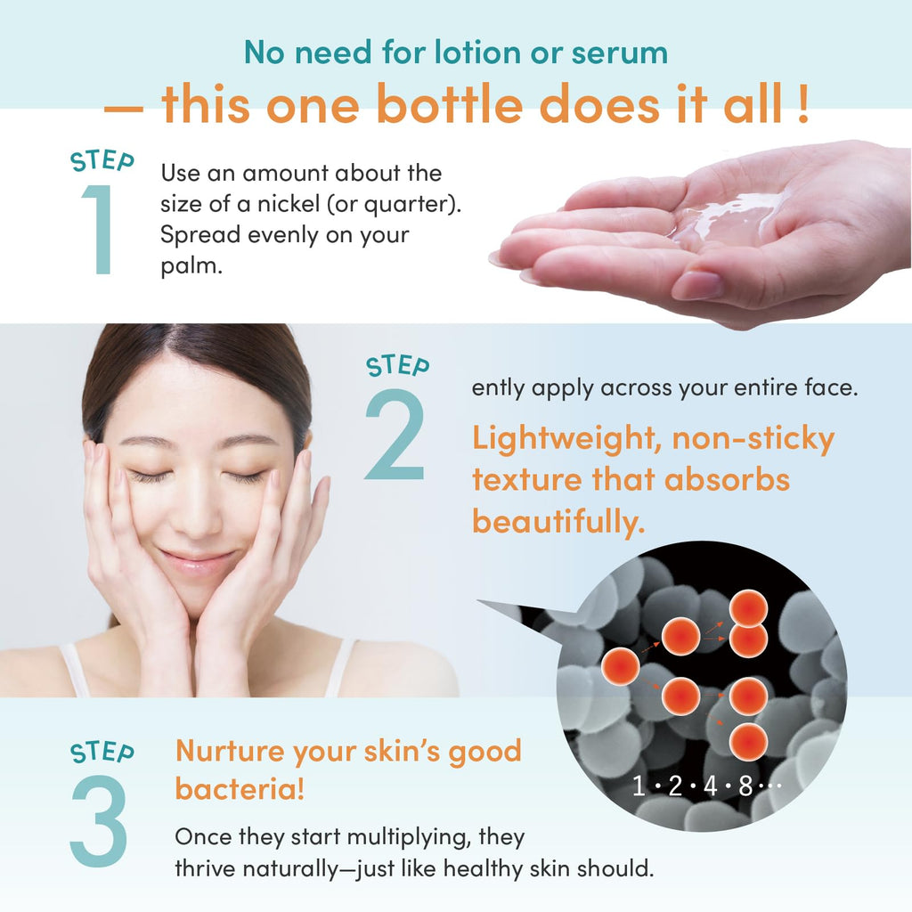SUZUKI HERB LABORATORY Lactoherb Probiotics Moisturizing Face & Body Lotion with Lactic Acid Bacteria, Made in Japan, 5 fl oz (150 ml)