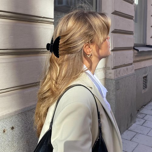 Hair Claw Clip for Women, 5 Inch Large Nonslip Claw Clip, Strong Hold for Medium Hair, Comfortable No-Pull, For Half-Up & French Twist, Fashion Hair Accessory Gift