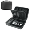 bibuks Professional Barber Clipper Case – Hard EVA Shell Oxford Fabric Travel Organizer for Clippers and Supplies, Portable Barber Storage Bag for Barbers & Stylists (Black)