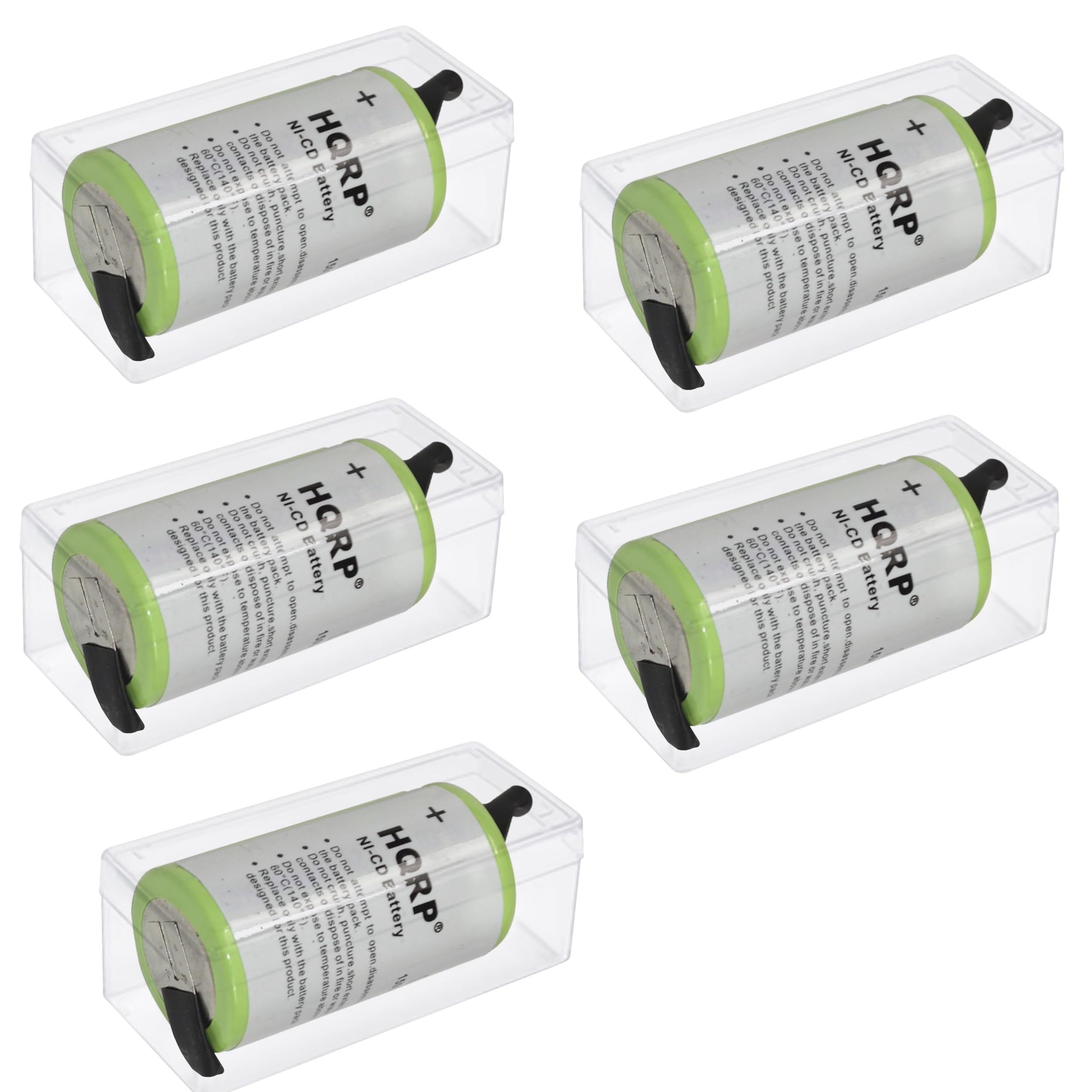 HQRP 5-Pack Battery Compatible with Wahl 00745-302 745-302 9877 9879 8900 8061 7070 7353 7045 7030 7037 7355 5-Star Shaver Trimmer
