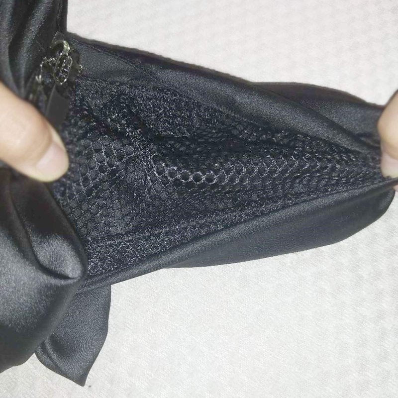 Women's Professional Ribbon Hair Clip with Black or Navy Chignon Cover, Barrette Net Bow-knot Decor