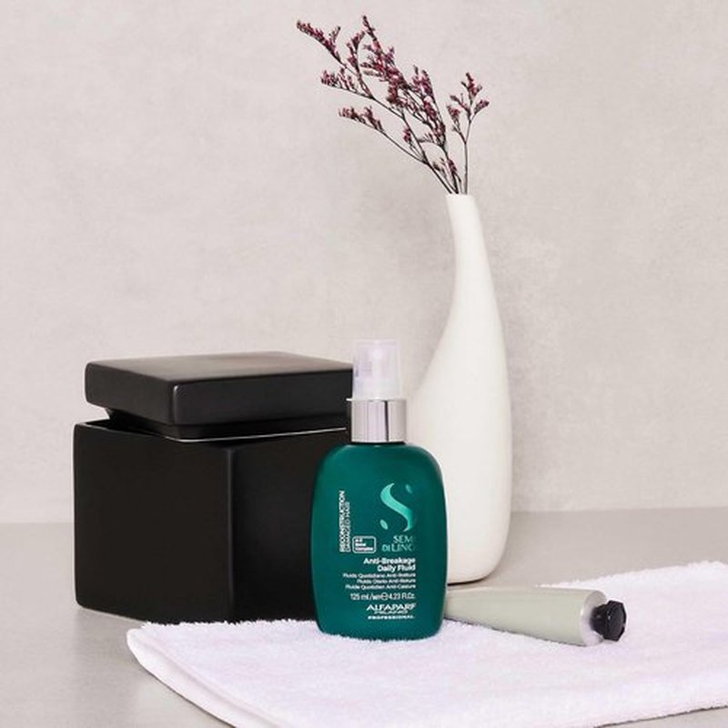 ALFAPARF MILANO Semi Di Lino Reconstruction Fluid - Anti-Breakage Hair Treatment | Heat Protection & Shine (4.23 oz)