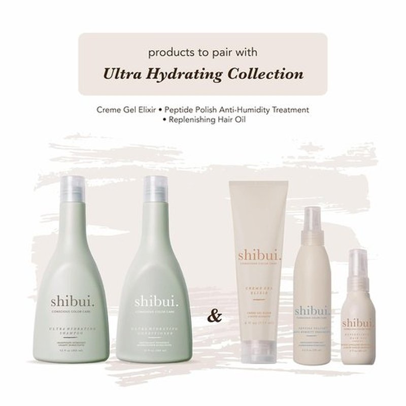 SHIBUI Ultra Hydrating Shampoo - Silicone-Free with Camellia & Lemongrass Oils for Healthy Hair | 12 Fl Oz