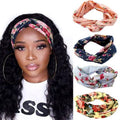 DRESHOW 4 Pack Boho Headbands for Women Girls Yoga Criss Cross Knot Hairbands Vintage Flower Headwraps