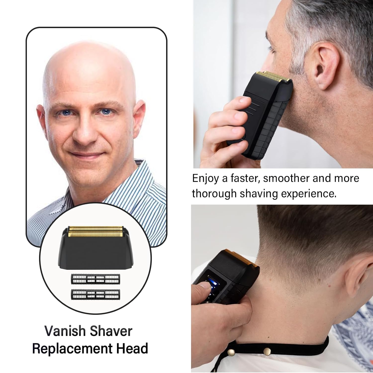 Wahl 5 Star Series Vanish Shaver Replacement Foil - Super Close Shaving Blade for Wet & Dry Use | Black