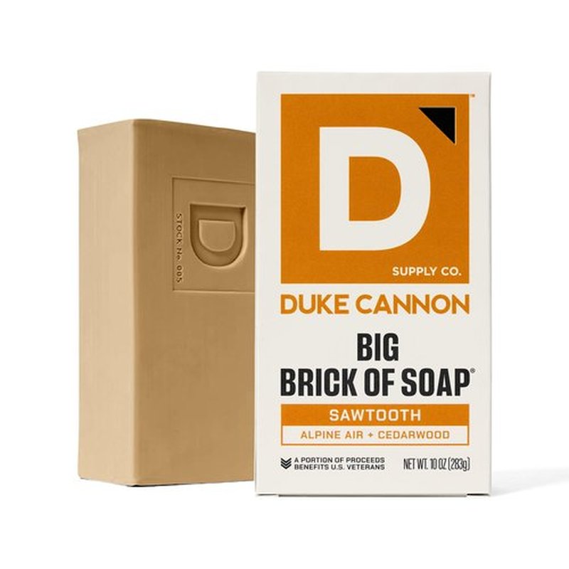 Duke Cannon Supply Co. Extra Large Bar Soap Bundle - Men's Natural Bar Soap with Masculine Scents - American-made soap - All Skin Types -Big Brick of Soap - 6 Pack - Sawtooth,10 oz (6 Pack)