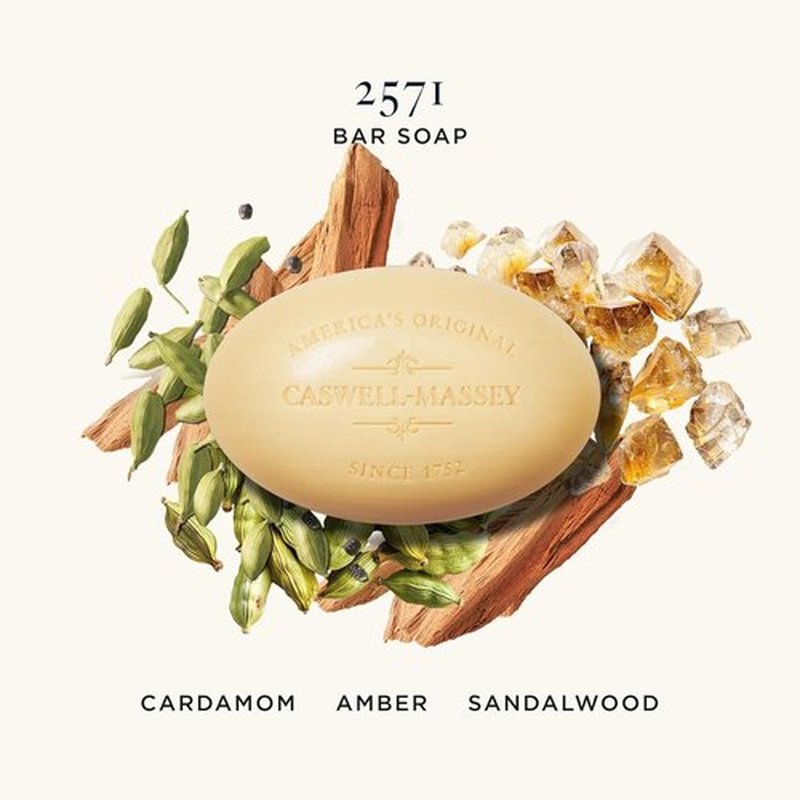 Caswell-Massey Natural Bar Soap for Men - Moisturizing Essential Oils Formula | 5.8 oz, Made in USA