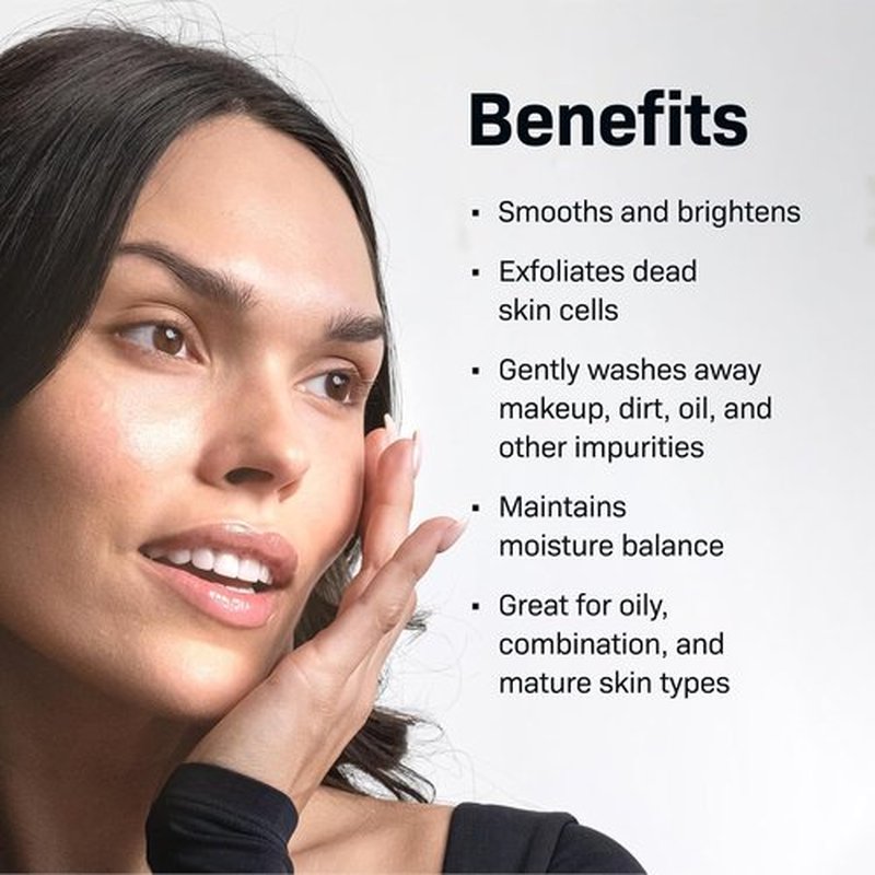 Revision Skincare Brightening Facial Wash - Exfoliating Cleanser with Vitamin C & E for Radiant Skin