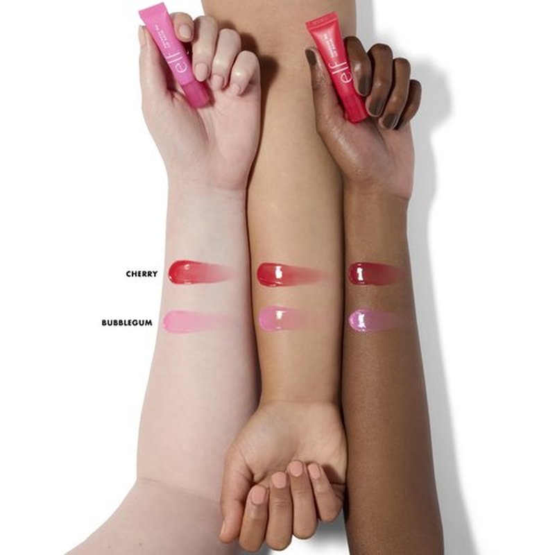 e.l.f. Squeeze Me More Lip Balm Duo, Moisturizing Balm For A Sheer Tint Of Color, Made With Hyaluronic Acid, Vegan & Cruelty-Free, Cherry & Bubblegum