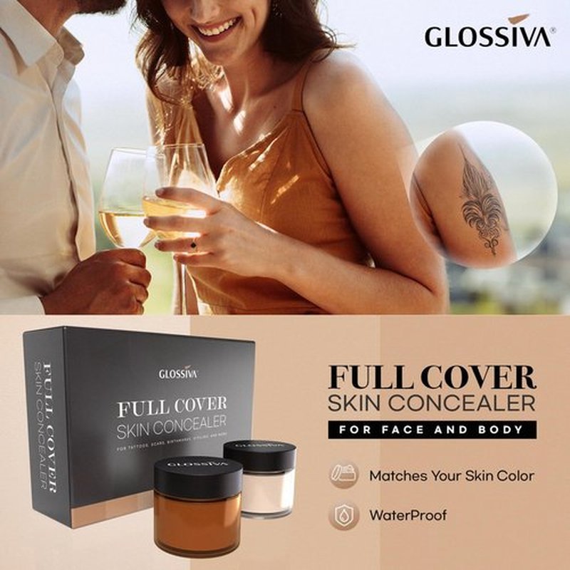 Regine Switzerland Tattoo Cover Up Makeup - Waterproof Concealer for Dark Spots & Scars | 2x30ml, Multicolor