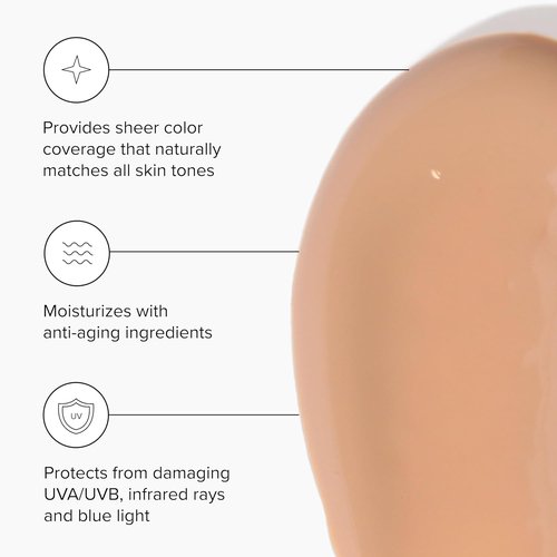 DRMTLGY Anti-Aging Tinted Moisturizer - SPF 46 Light Coverage Face Sunscreen | Universal Tint, 1.7 oz (2 Pack)