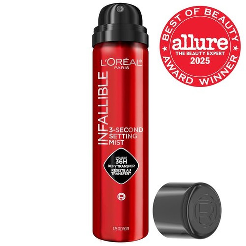 L'Oreal Paris Infallible Setting Spray - Microfine Mist for 36HR Wear | Clear, 1.76 oz