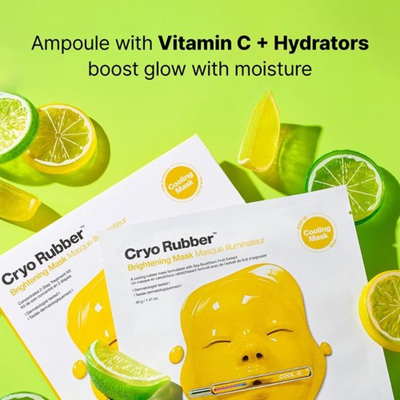 Dr.Jart+ Cryo Rubber Mask Collection - 4 Hydrating Korean Face Masks for Brightening & Firming | Skin Care Kit with Hyaluronic Acid & Niacinamide