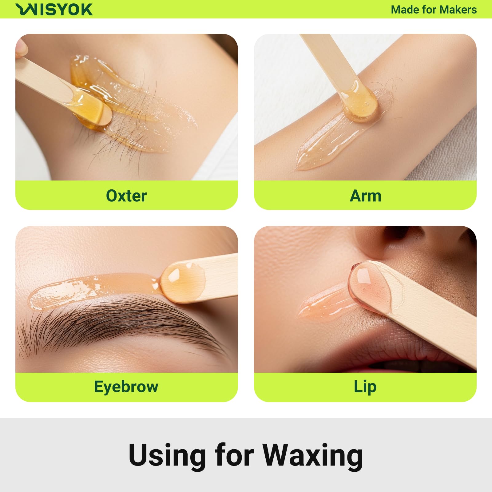 WISYOK 3.6'' Wooden Craft Sticks, 300pcs Mini Ice Cream Sticks, Natural Birtch Wood, Cakesicle, Cake Pop, Hair Removal and Waxing Supplies