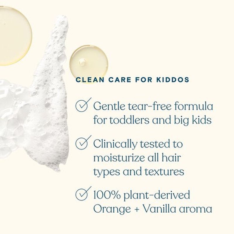Pipette Kids Daily Haircare Trio, Pack of 3, Includes Leave-In Detangler, Gentle Tear-Free Nourishing Kids and Toddler Shampoo and Conditioner, Non-Toxic and Hypoallergenic, Orange and Vanilla Scent