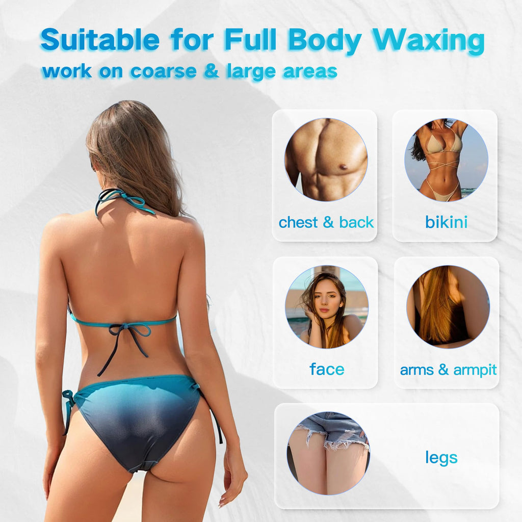 EARAYWAX Hard Wax Beads, 1lb, for Hair Removal, Refill Wax Beans for Sensitive Skin, At-Home Waxing for Women and Men