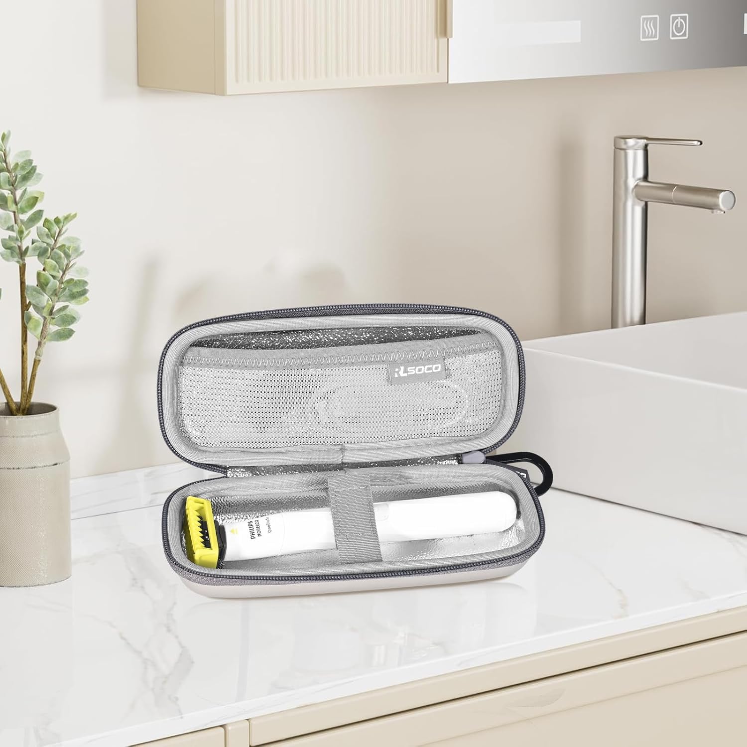 RLSOCO Shaving Case for Philips Norelco OneBlade Intimate Trimmer & Shaver QP1924/70 & OneBlade First Shave Teen Hybrid Electric Shaving System QP1324/20 (Case Only)