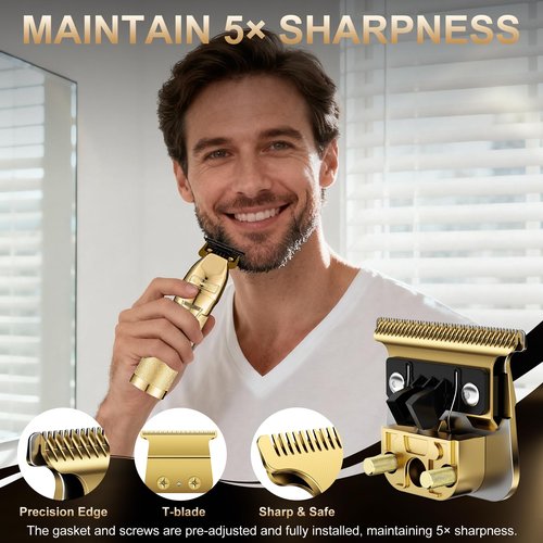 Replacement Hair Trimmer Blades Compatible with BaByliss FX787, FX799, FX726, FX729, FX707Z, DLC 2.0 Standard & Fine, Tooth T-Blades for Precision Hair Trimmers, Long-Lasting Barber Trimmer Blades