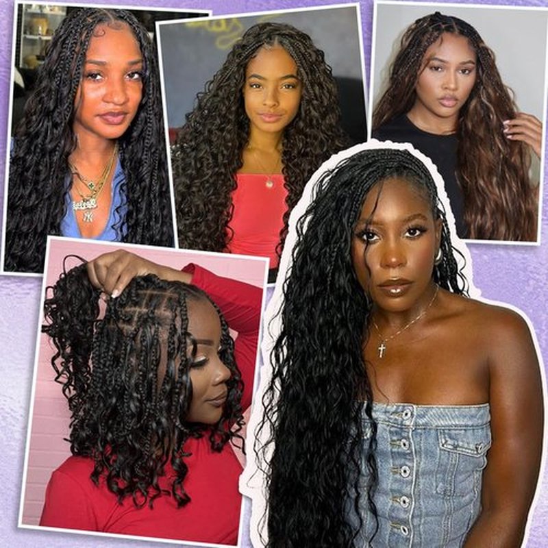 Boho Human Hair for Braiding #4/27/30 100% Brazilian Human Braiding Hair 100G Deep Wave Braiding Human Hair for Boho Braids 18 Inch