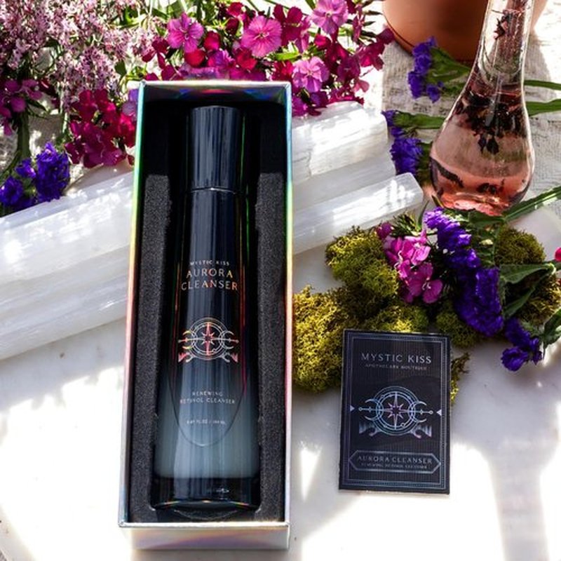 Mystic Kiss Aurora Retinol Cleanser I Gentle Retinol Face Wash for Women I Antiaging Face Wash I Rose Hydrating Facial Cleanser
