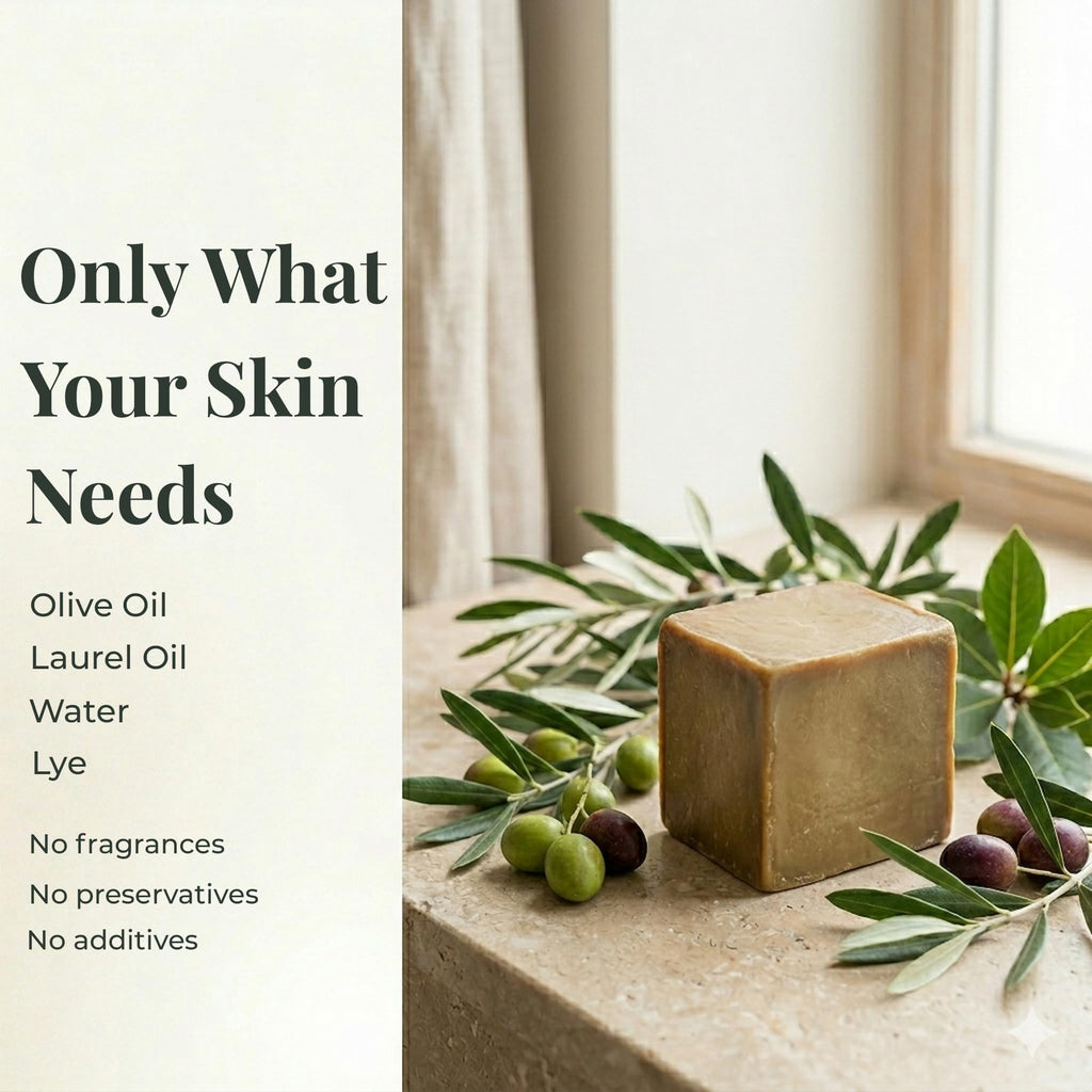 Sobeautis Natural Aleppo Soap - 100% Pure Olive Oil, Handmade & Gentle on Skin, Moisturizing for Sensitive & Oily Skin, Eco-Friendly & Vegan, Versatile for Face, Body & Hair