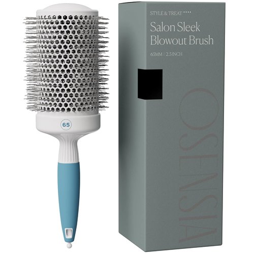 Skiennix Round Brush for Blow Drying - Extra Large Ceramic Ion Thermal Barrel for Maximum Volume | Lightweight Hair Brush (Bristle 3.4 in, Barrel 2.5 in)