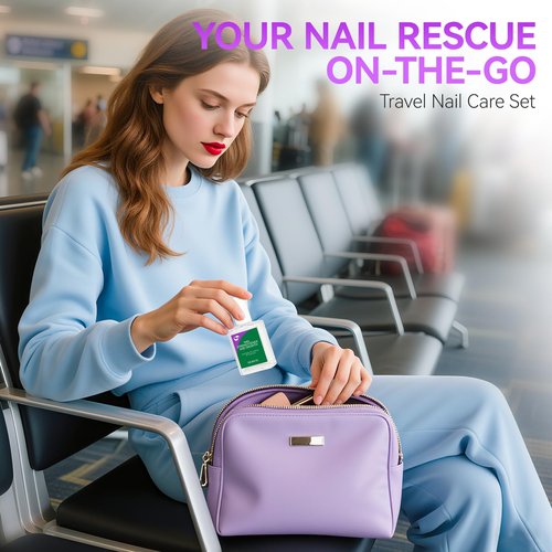Gelike EC Nail Strengthener and Dehydrator Set: 15ml Natural Nail Hardener Extra Strong and Growth - Acid-Free Fast-Drying Formula - Professional Prep for Gel Polish Acrylic Nails