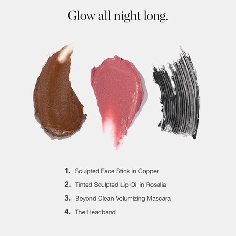 Ogee Cheers to Glow Limited-Edition Set | Sculpted Face Stick, Tinted Lip Oil & Volumizing Mascara
