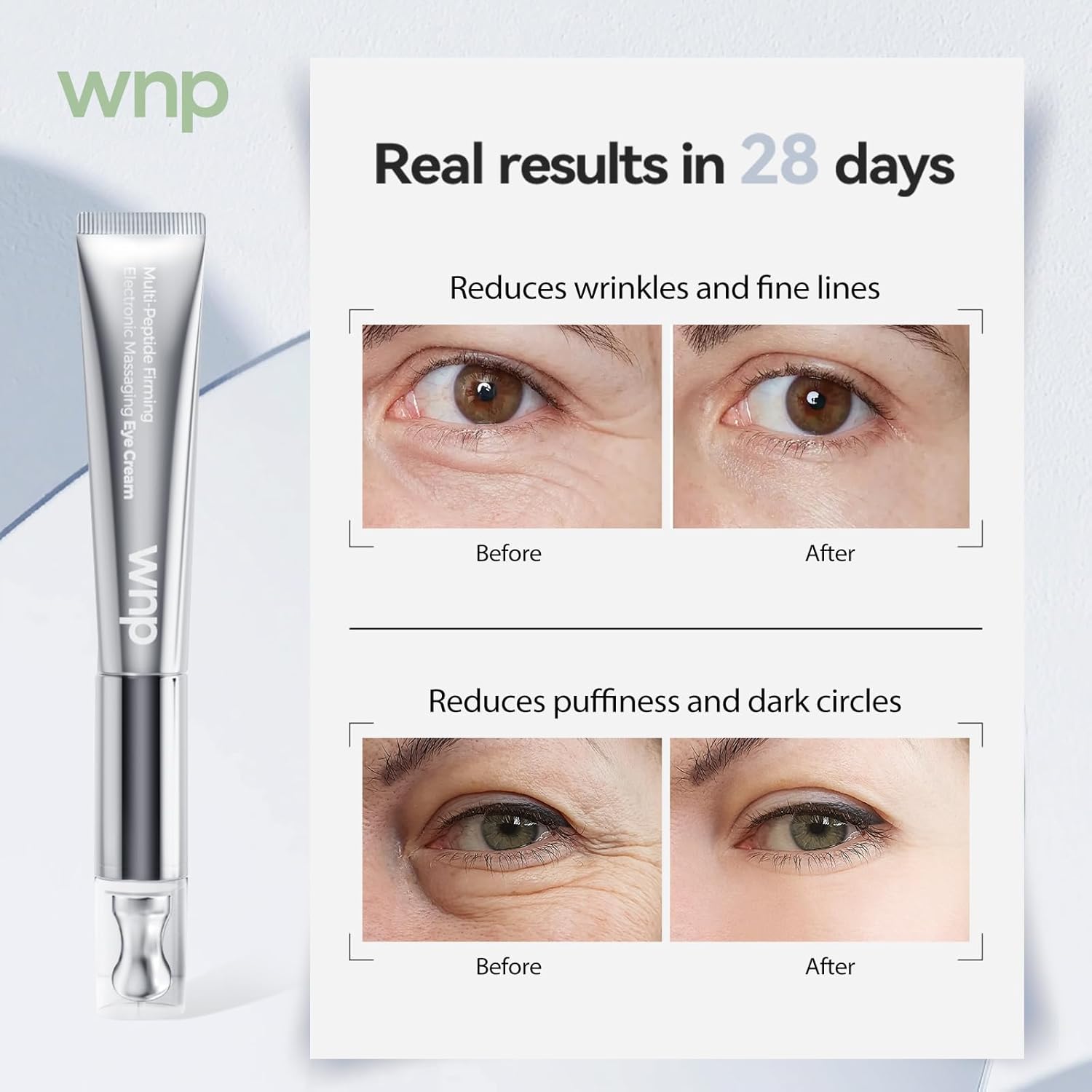 WNP Eye Cream - Anti-Aging Multi-Peptide Firming Eye Cream for Puffiness & Dark Circles