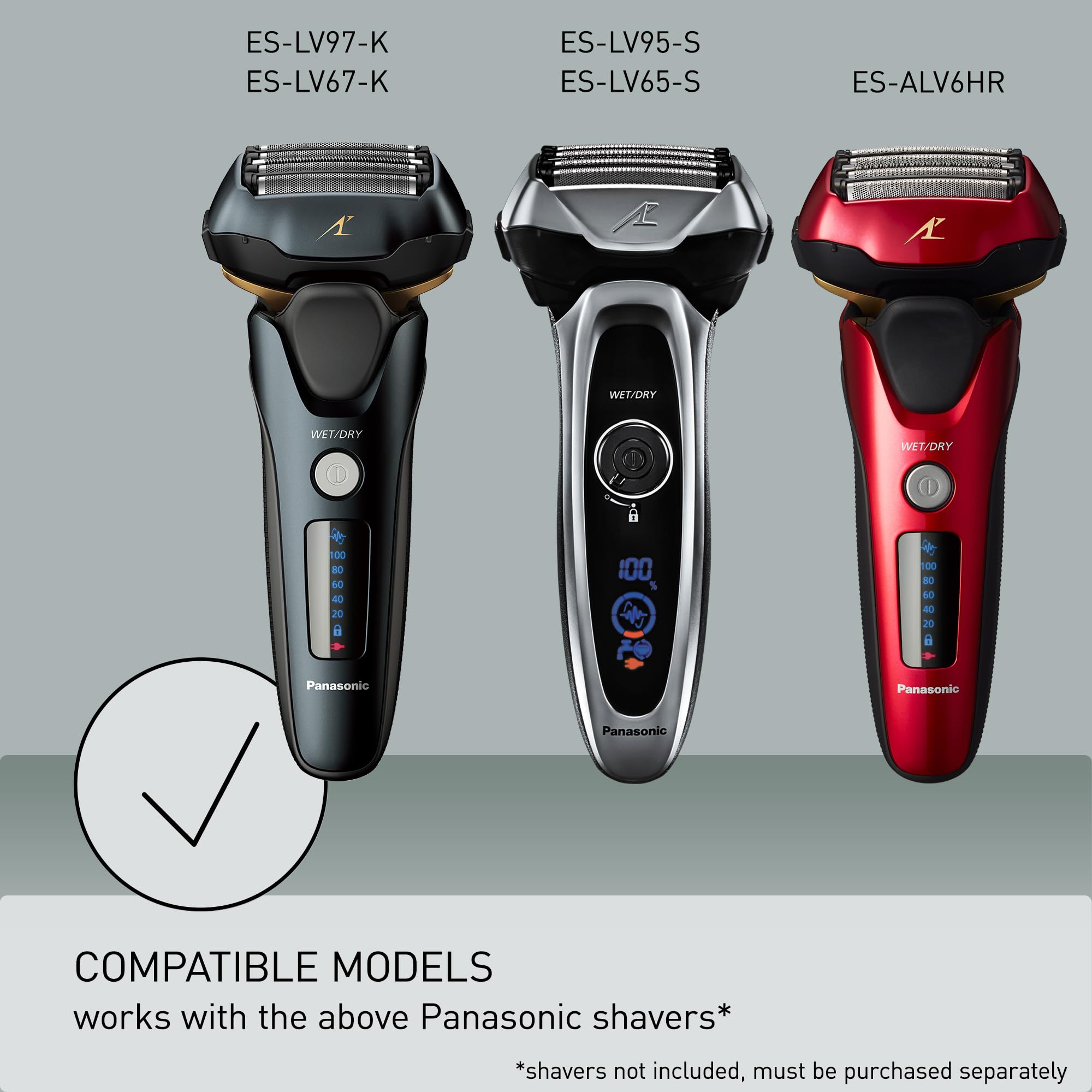 Panasonic Shaver Replacement Outer Foil and Inner Blade Set WES9032P, Compatible with ARC5 5-Blade Shavers ES-LV97-K, ES LV67-K, ES-LV95-S, ES LV65-S (Pack of 2)