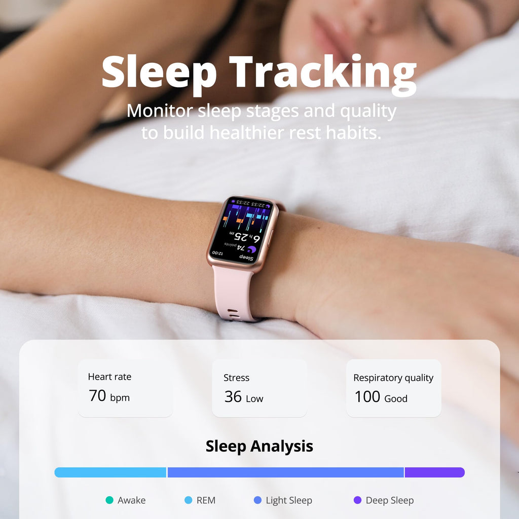 Motivaris Fitness Tracker for Men & Women, 1.47” HD Smart Band, 24/7 Heart Rate & SpO2 Tracking, Sleep Monitor & Step Counter, 100+ Sports Modes, 3ATM Waterproof, Compatible with Android & iOS, Pink