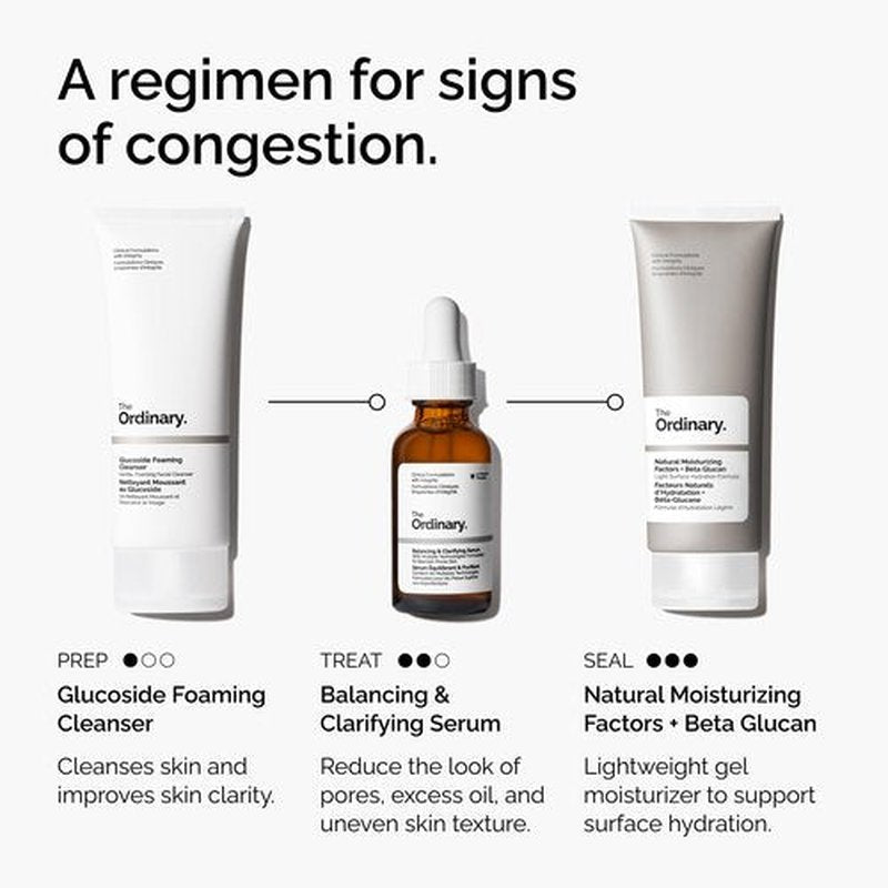 The Ordinary Balancing & Clarifying Serum, Multi-Active Solution for Oil Control and Pore Refinement, 1 Fl Oz