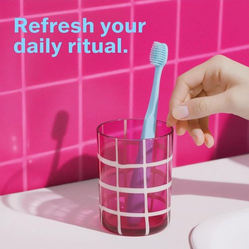 Max Extra Soft Toothbrush - Gentle Bristles for Sensitive Gums | Ergonomic Grip, BPA Free, 4 Pack, Sky Blue