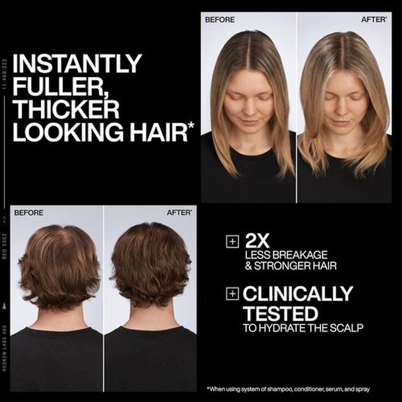 Redken Acidic Grow Full System Scalp & Hair Serum - Lightweight Leave-In Treatment for Thicker, Healthier Hair
