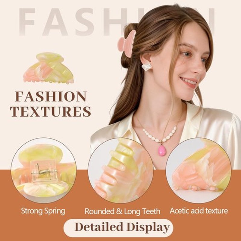 4 Pack Hair Clips for Women - Cute & Stylish Small Claw Clips for Everyday Use, Medium Hair Claw Clip for Thin Hair | Ideal Gifts Tortoise Hair Accessories for Women Holiday Gifts