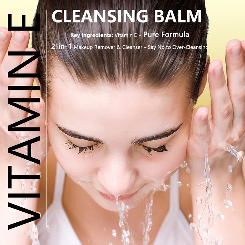 YOUFE Vitamin E Cleansing Balm (3oz) – Removes Waterproof Makeup & SPF, Hydrating, No Double Cleanse, Korean Oil-Based, Vegan, Travel-Friendly Tin with Magnetic Spatula, For All Skin Types