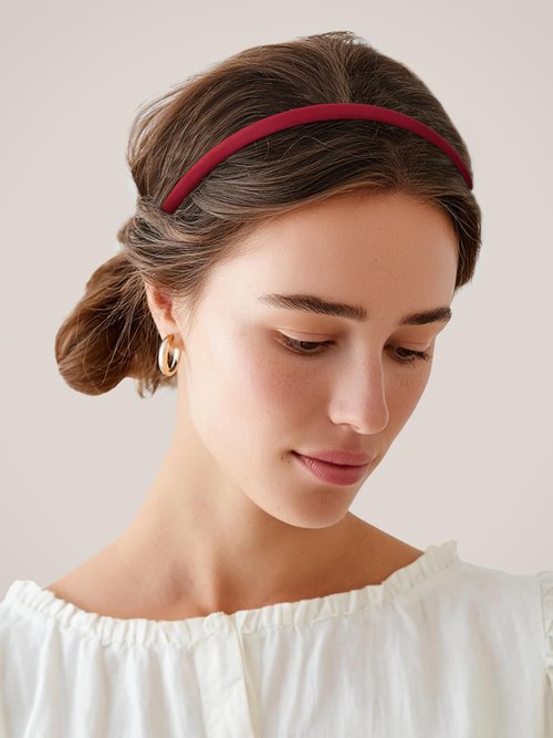 Sunolga 4 Pack Red Headbands for Women Girls Non Slip Padded Hairbands Cute Head bands Wide Headbands Trendy Hair Accessories